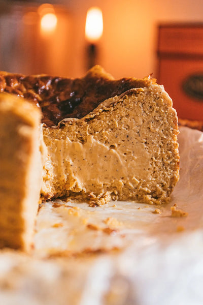 Autumn Leaves Pumpkin Basque Cheesecake