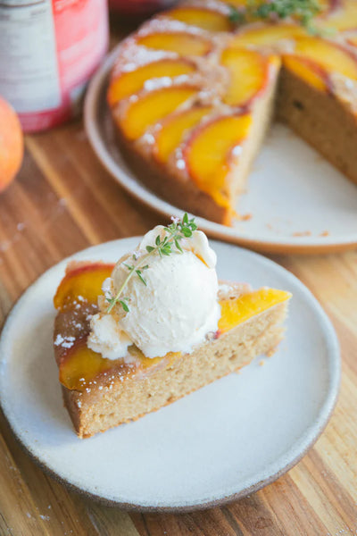 Ginger Peach Upside Down Cake